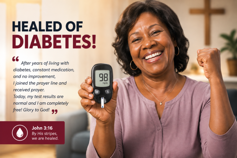 Healed of 10 Years Diabetes – Mrs. Grace USA •